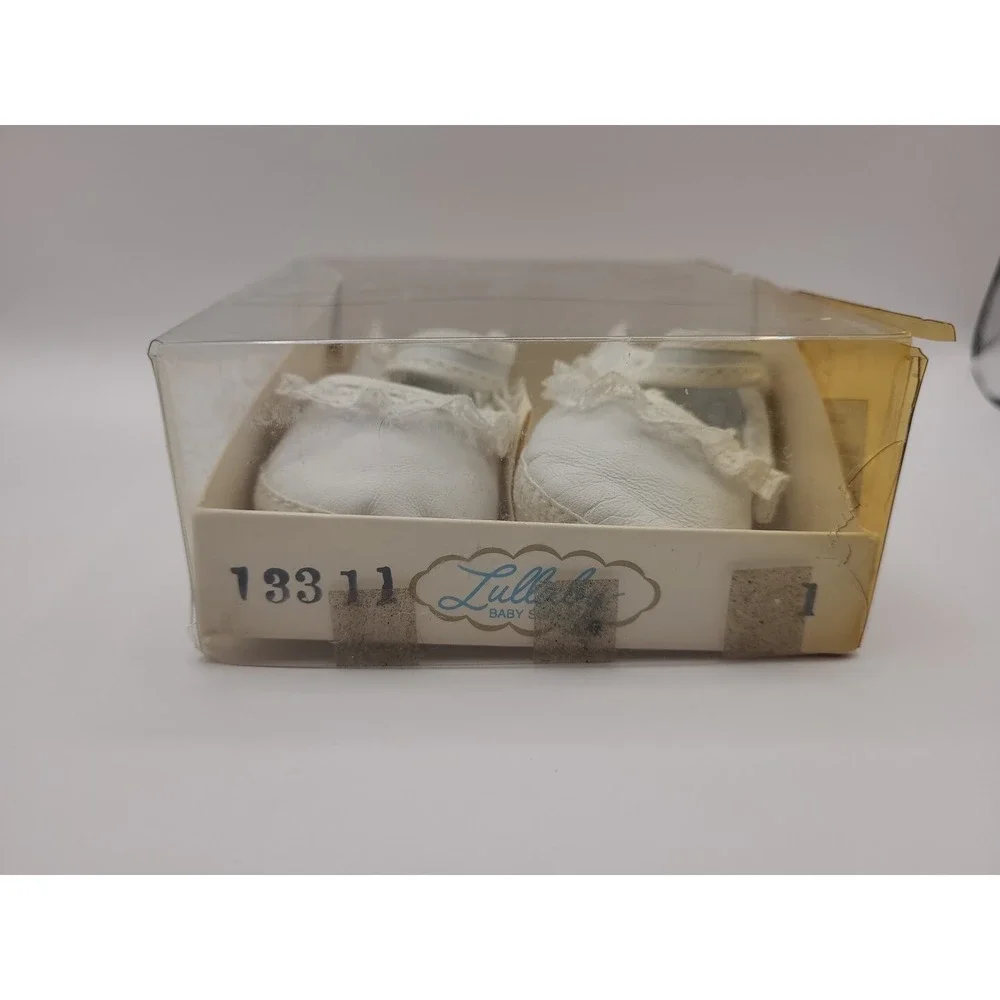 1950s Vintage Leather Lullaby‎ Baby Shoes Size 1 (3 To 5 Months) NIB Made In USA